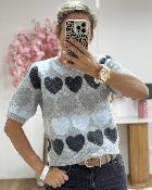Pull Charlize gris bleu