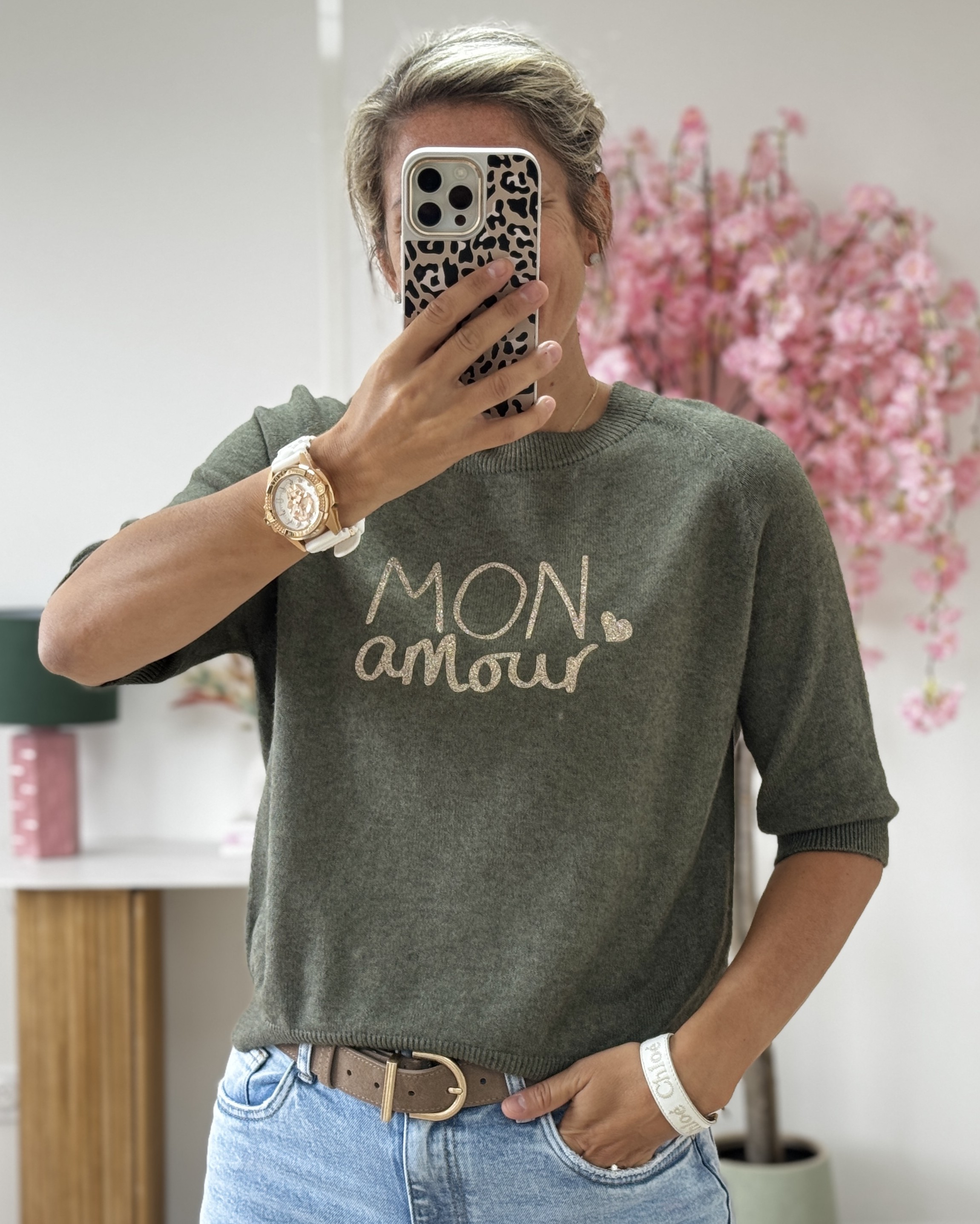 Pull Mon Amour kaki