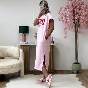 Robe Sweat soho NY rose rouge