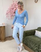 Sous pull cashemire bleu