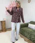 Blazer tweed bordeaux