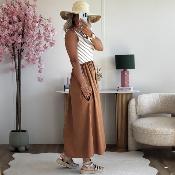 Robe 2 en 1 camel