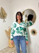 Blouse jungle vert