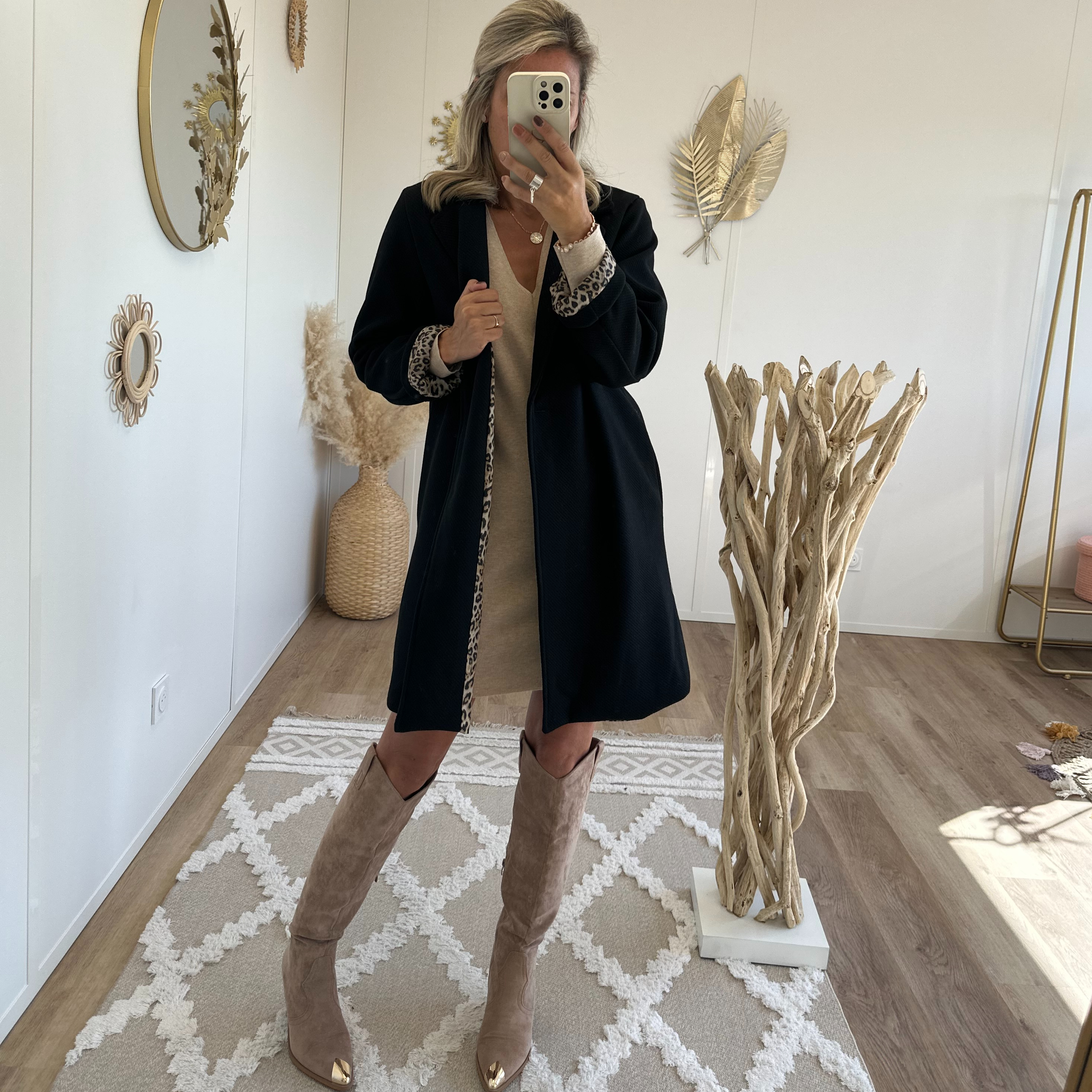 Manteau Diana noir