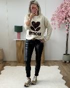 Jean slim simili cuir