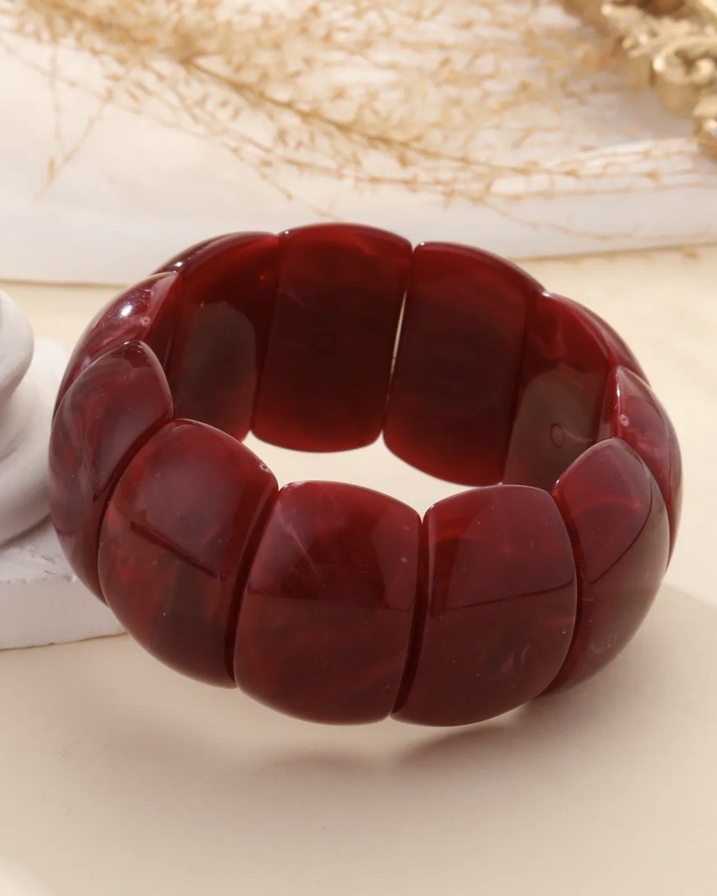 Bracelet Mona bordeaux