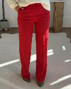 Pantalon à pince rouge