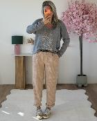 Pull Amour bonjour gris