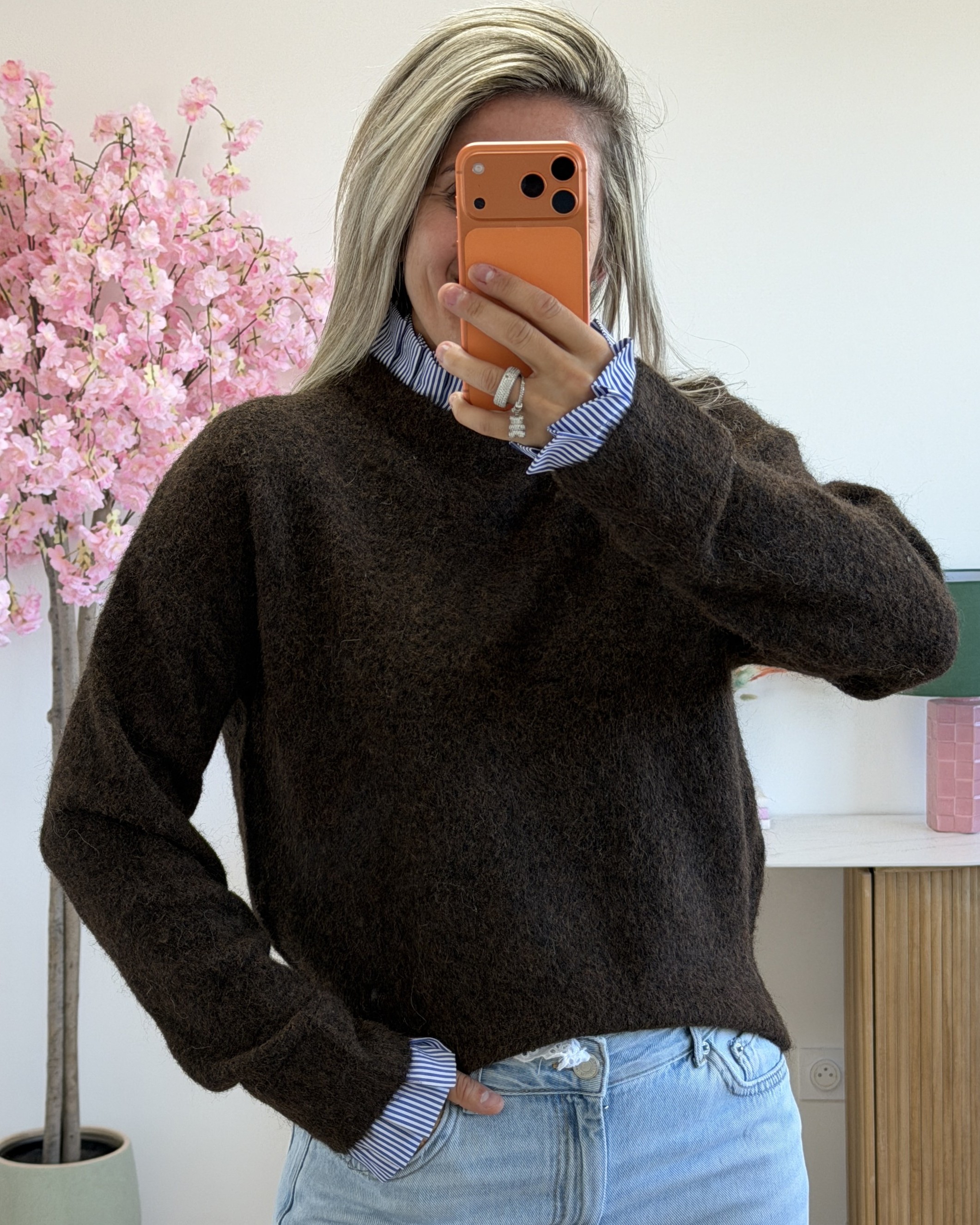 Pull col chemise