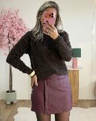 Jupe short Janet bordeaux