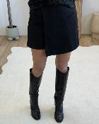 Jupe short lainage noir