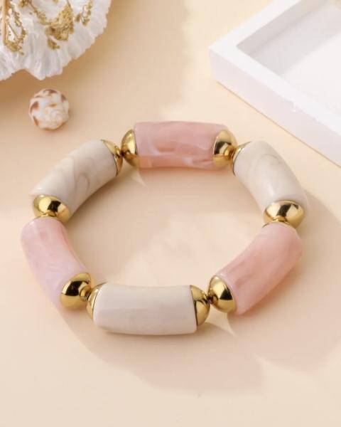 Bracelet pierres rose