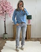 Chemise Alma clair coeurs or