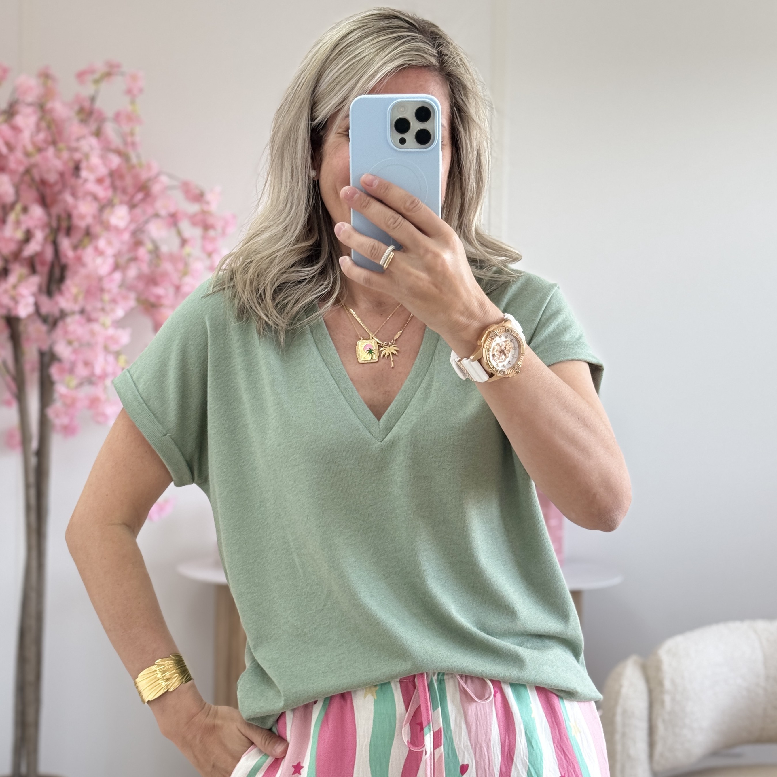 Tee shirt Laura kaki