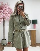 Robe chemise Cruz kaki