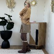 Jupe short Regina camel