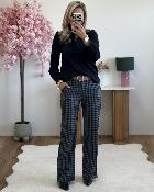 Pantalon à carreaux noir