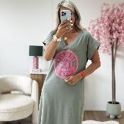 Robe Vintage rock kaki