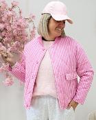 Bombers matelassé rose