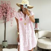 Robe chemise Etan rose