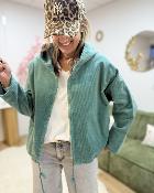 Veste zippée vert amande