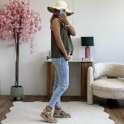 Top Flore kaki