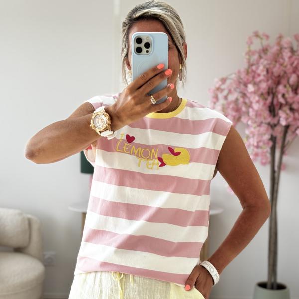 Tee shirt Lemon tea rose