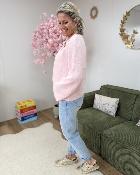 Pull bijoux rose