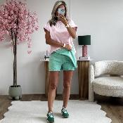 Jupe short coton vert