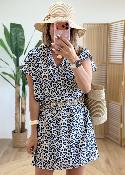 Robe en viscose bleue