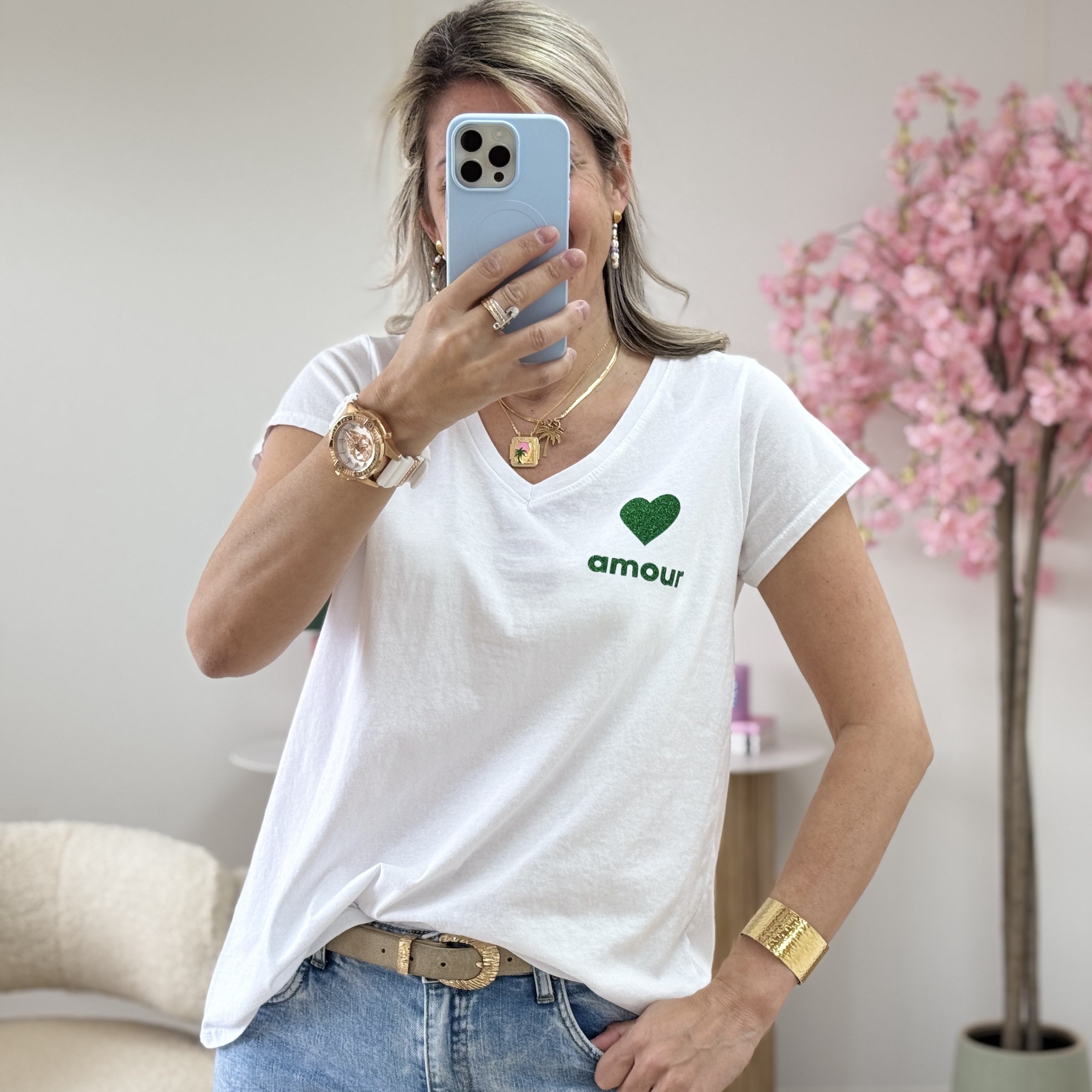 Tee shirt Amour vert