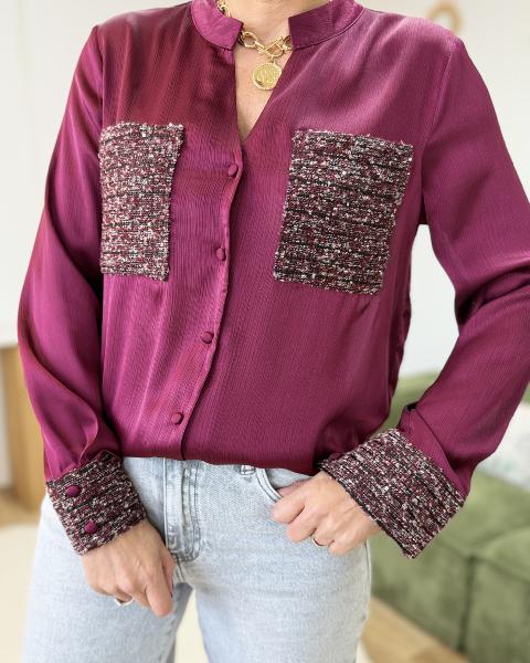 Chemise Gilda bordeaux