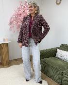 Blazer tweed bordeaux