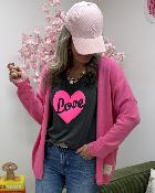 Tee shirt Leslie gris fluo