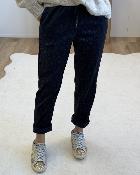 Pantalon satiné leo marine