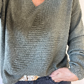 Pull Aurelie kaki