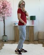 Tee shirt bordeaux pailleté