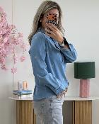 Chemise Alma clair coeurs or