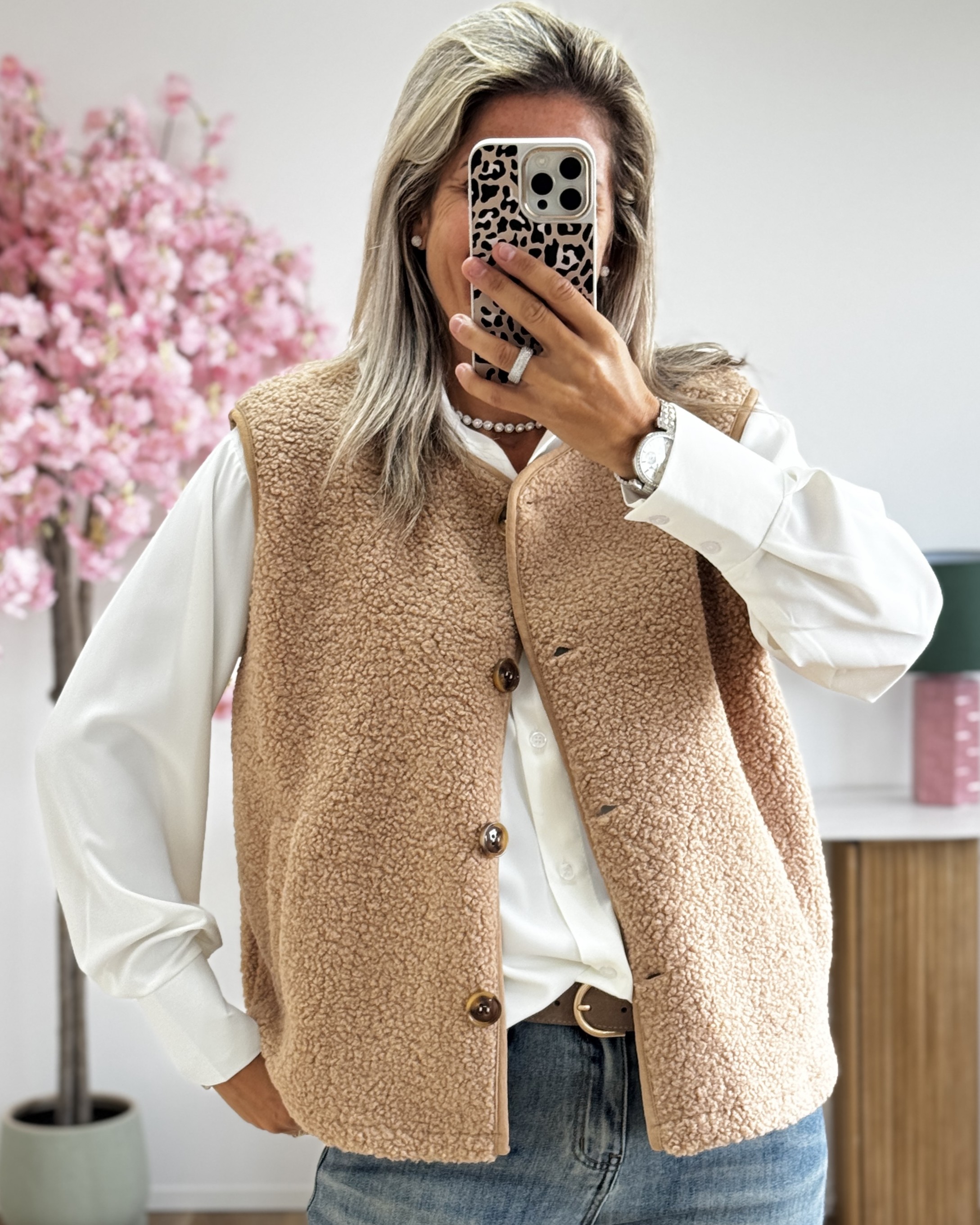 Gilet Noam camel