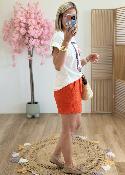 Short en gaze de coton orange