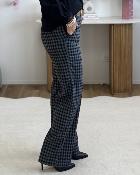 Pantalon à carreaux noir