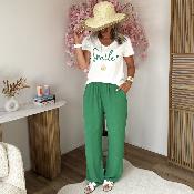 Tee shirt smile vert