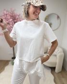 T shirt 2 en 1 blanc