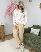 Sweat Lara ecru rose