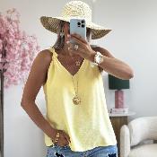 Top Flore jaune
