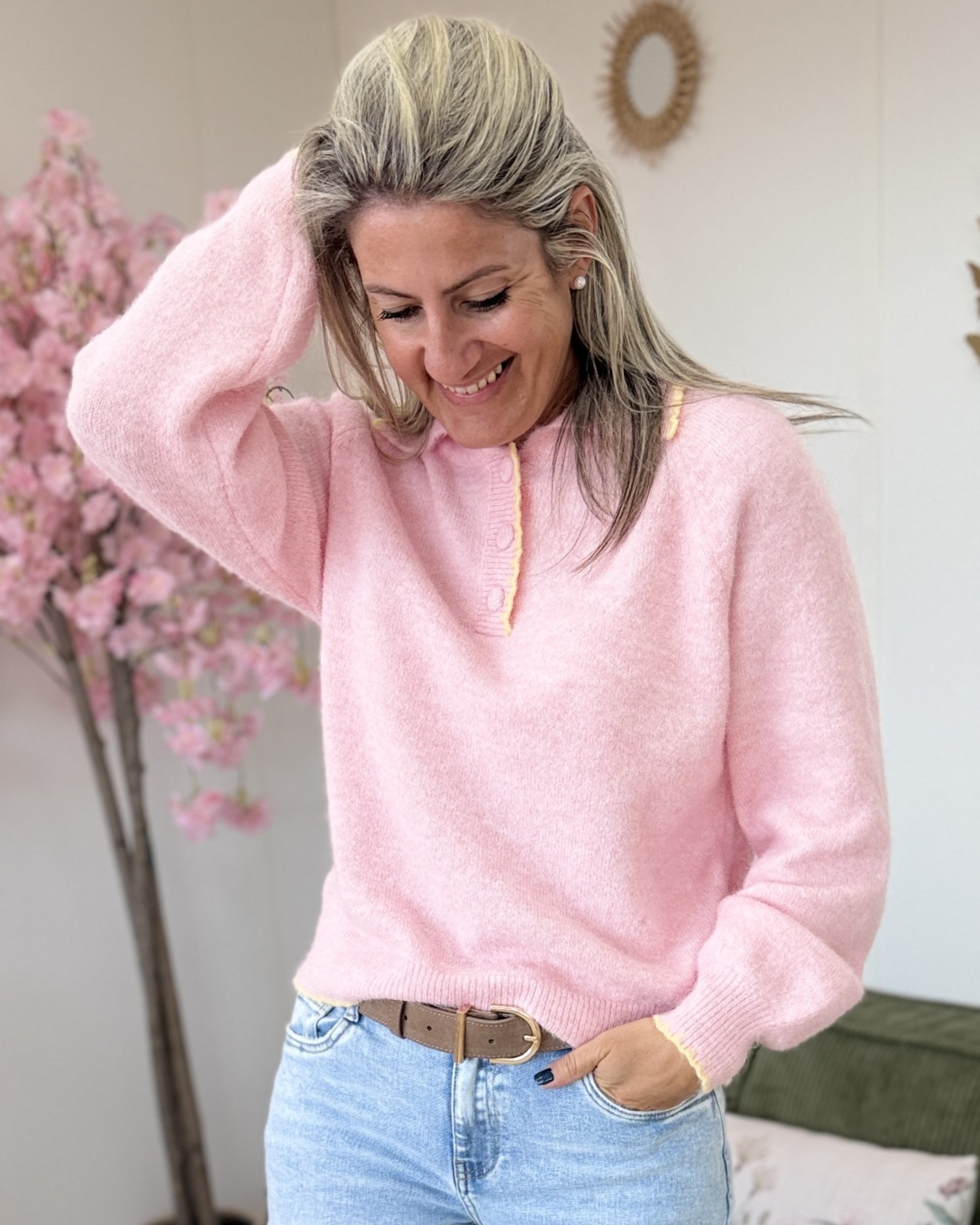 Pull Morgane rose