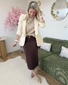 Jupe en maille ceinturée