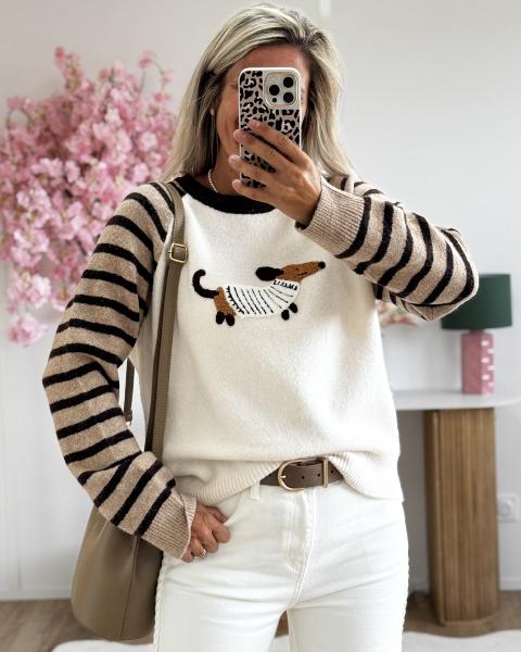 Pull Doris taupe