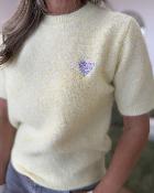 Pull avec mitaines jaune