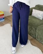 Pantalon en lin marine